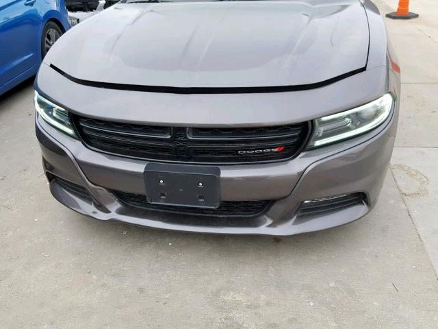 2C3CDXHG2FH878596 - 2015 DODGE CHARGER SX CHARCOAL photo 9