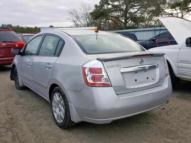 3N1AB6AP8CL707161 - 2012 NISSAN SENTRA 2.0 SILVER photo 3