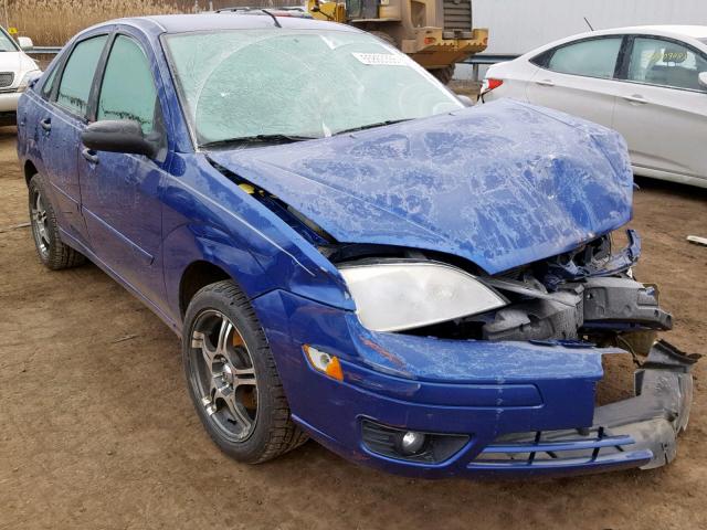 1FAHP34N26W133621 - 2006 FORD FOCUS ZX4 BLUE photo 1