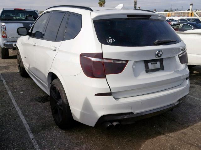 5UXWX7C5XCL975824 - 2012 BMW X3 XDRIVE3 WHITE photo 3