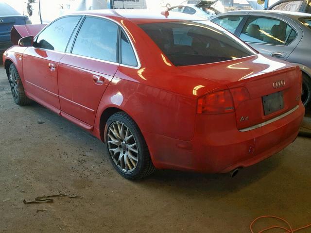 WAUDF78E18A146189 - 2008 AUDI A4 2.0T QU RED photo 3