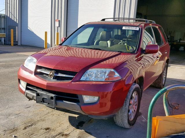 2HNYD18613H548363 - 2003 ACURA MDX TOURIN MAROON photo 2