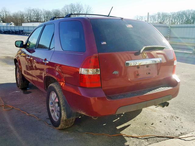 2HNYD18613H548363 - 2003 ACURA MDX TOURIN MAROON photo 3