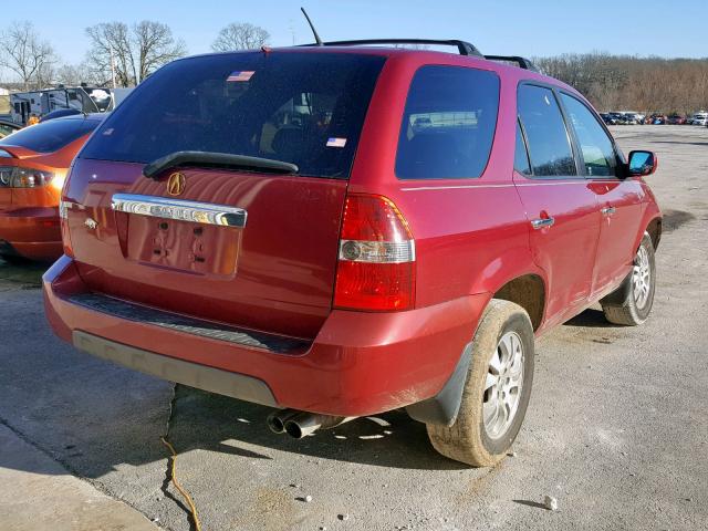 2HNYD18613H548363 - 2003 ACURA MDX TOURIN MAROON photo 4