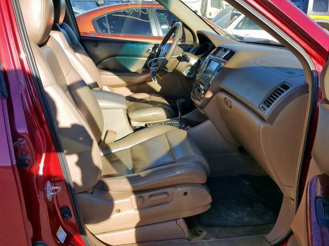 2HNYD18613H548363 - 2003 ACURA MDX TOURIN MAROON photo 5