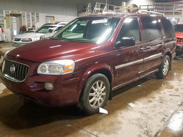 5GADV33LX6D105688 - 2006 BUICK TERRAZA CX MAROON photo 2