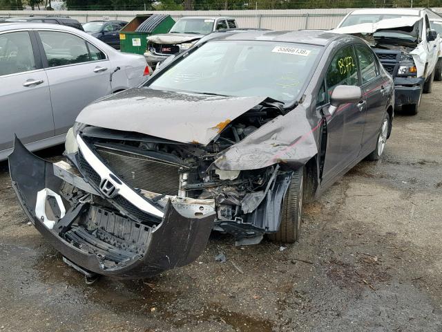 2HGFA16659H511559 - 2009 HONDA CIVIC GRAY photo 2