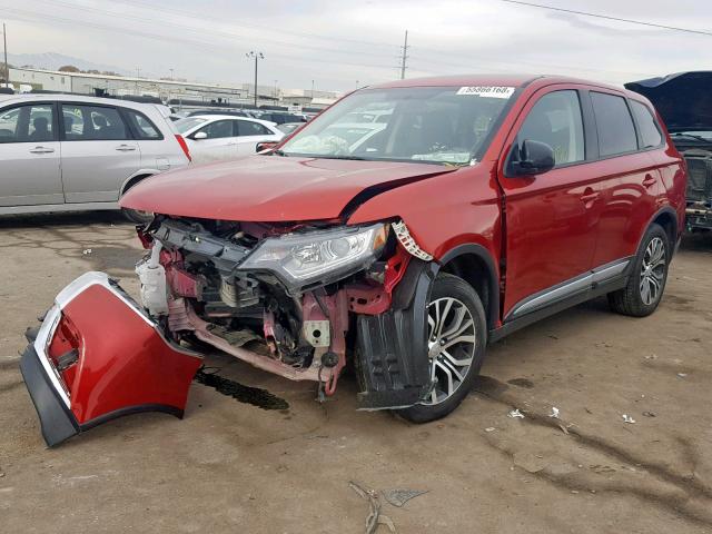 JA4AD2A3XJZ043264 - 2018 MITSUBISHI OUTLANDER RED photo 2