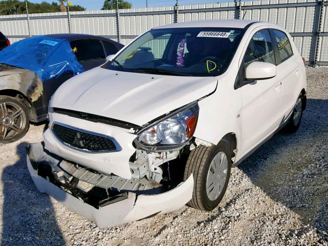 ML32A3HJ9HH021837 - 2017 MITSUBISHI MIRAGE ES WHITE photo 2