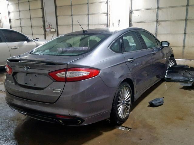 3FA6P0K94ER382483 - 2014 FORD FUSION TIT GRAY photo 4