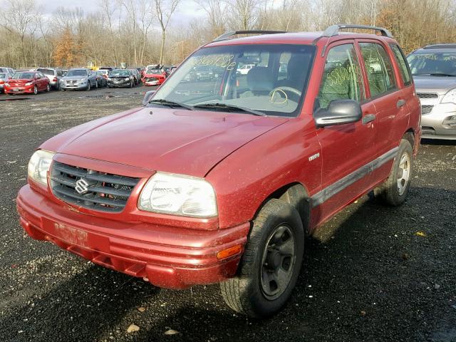 2S3TD52V016107793 - 2001 SUZUKI VITARA JX RED photo 2