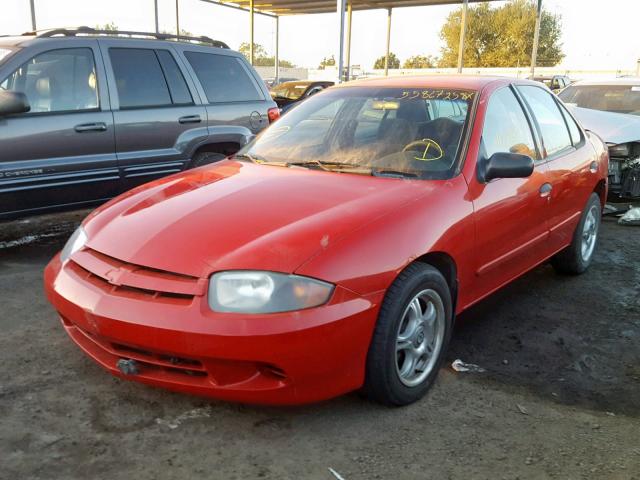 1G1JF52F747242856 - 2004 CHEVROLET CAVALIER L RED photo 2