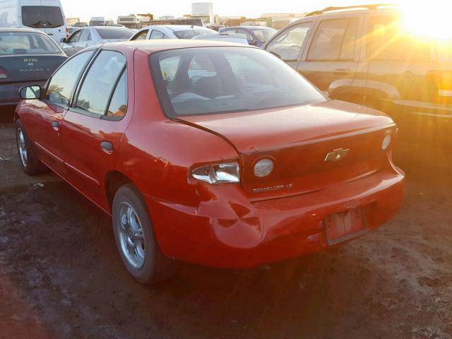 1G1JF52F747242856 - 2004 CHEVROLET CAVALIER L RED photo 3