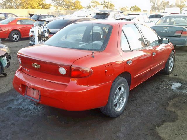 1G1JF52F747242856 - 2004 CHEVROLET CAVALIER L RED photo 4