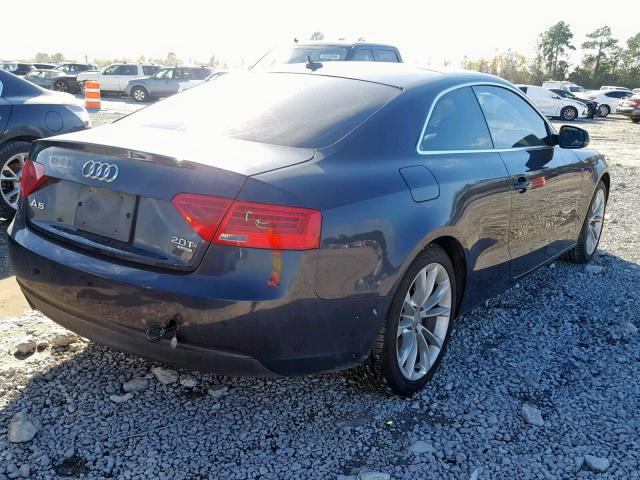 WAULFAFRXDA042132 - 2013 AUDI A5 PREMIUM BLUE photo 4