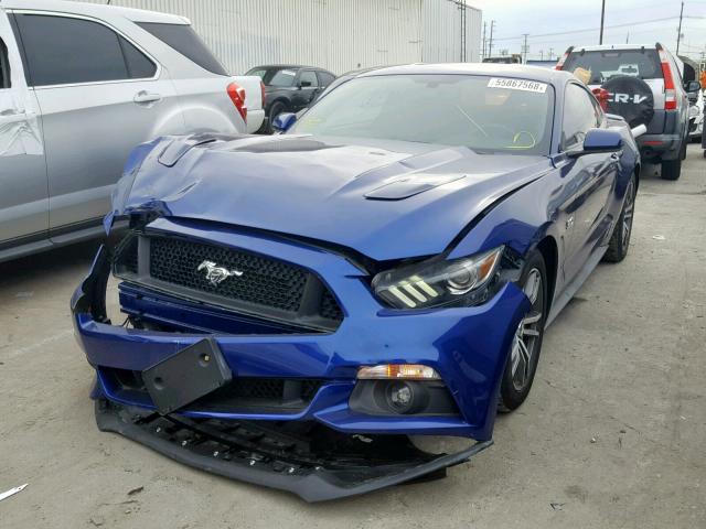 1FA6P8CF6F5306237 - 2015 FORD MUSTANG GT BLUE photo 2