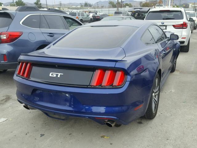 1FA6P8CF6F5306237 - 2015 FORD MUSTANG GT BLUE photo 4