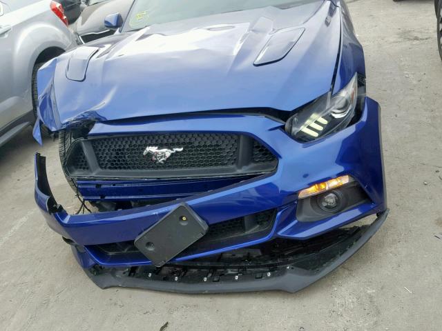 1FA6P8CF6F5306237 - 2015 FORD MUSTANG GT BLUE photo 9