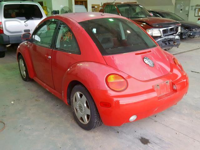 3VWCA21C9XM437594 - 1999 VOLKSWAGEN NEW BEETLE RED photo 3