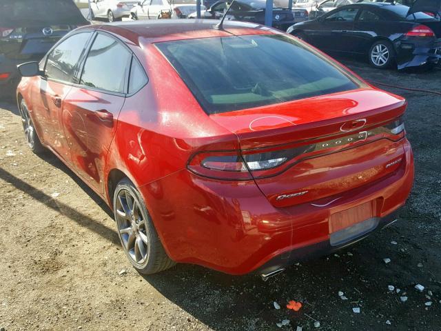 1C3CDFBA0DD339306 - 2013 DODGE DART SXT RED photo 3