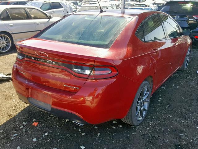 1C3CDFBA0DD339306 - 2013 DODGE DART SXT RED photo 4