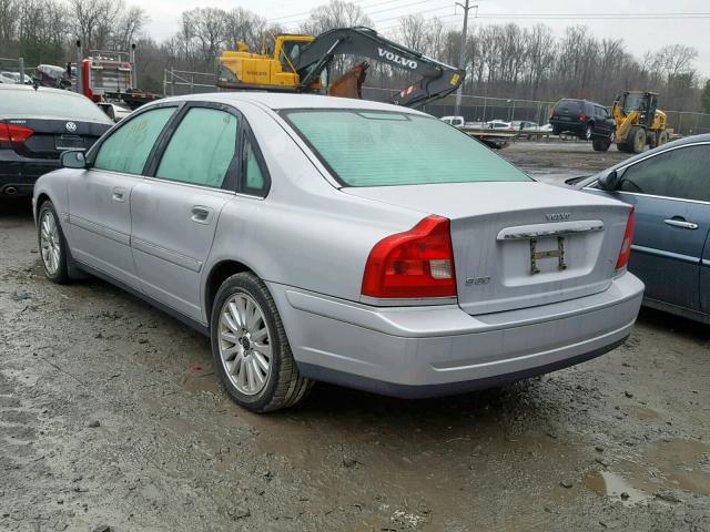 YV1TS91Z741345304 - 2004 VOLVO S80 T6 SILVER photo 3