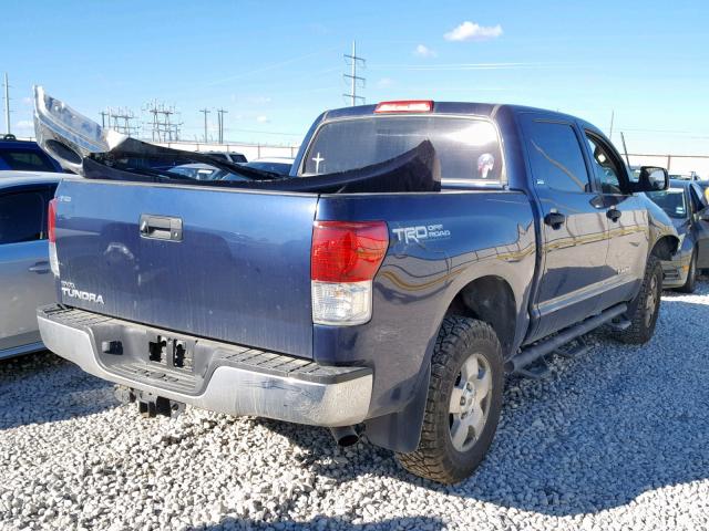 5TFEM5F12BX033213 - 2011 TOYOTA TUNDRA CRE BLUE photo 4