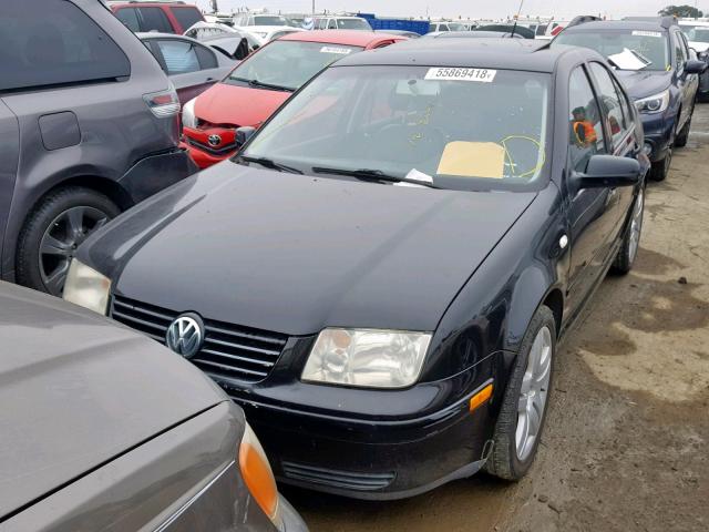 3VWSE69M22M155410 - 2002 VOLKSWAGEN JETTA GLS BLACK photo 2