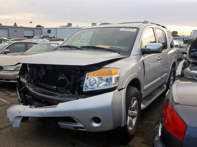 5N1AA0ND2BN614028 - 2011 NISSAN ARMADA SV SILVER photo 2