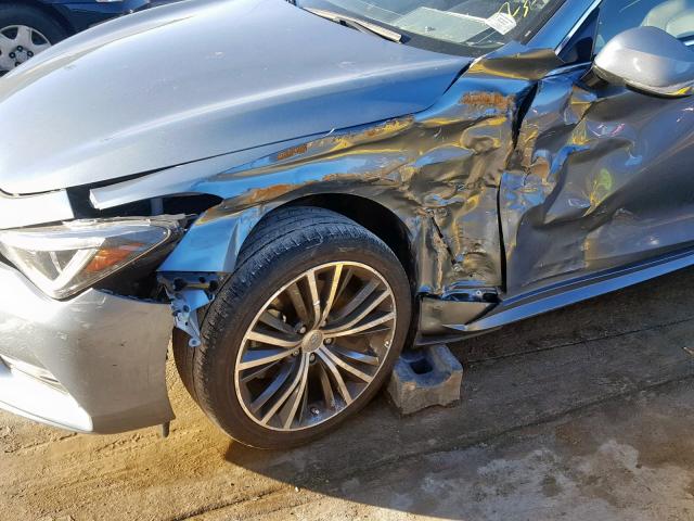 JN1CV7EK2HM110427 - 2017 INFINITI Q60 BASE SILVER photo 9