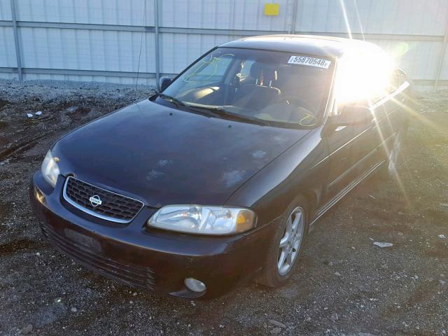 3N1BB51D51L114214 - 2001 NISSAN SENTRA SE BLACK photo 2