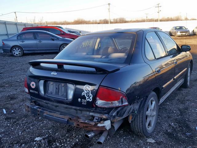 3N1BB51D51L114214 - 2001 NISSAN SENTRA SE BLACK photo 4