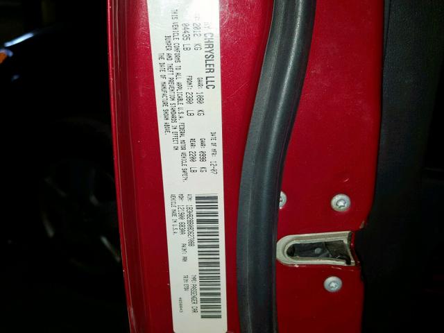 1B3HB28B08D627088 - 2008 DODGE CALIBER RED photo 10