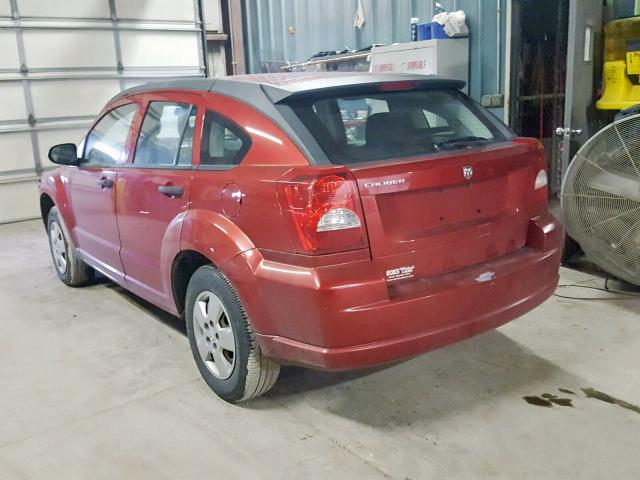 1B3HB28B08D627088 - 2008 DODGE CALIBER RED photo 3