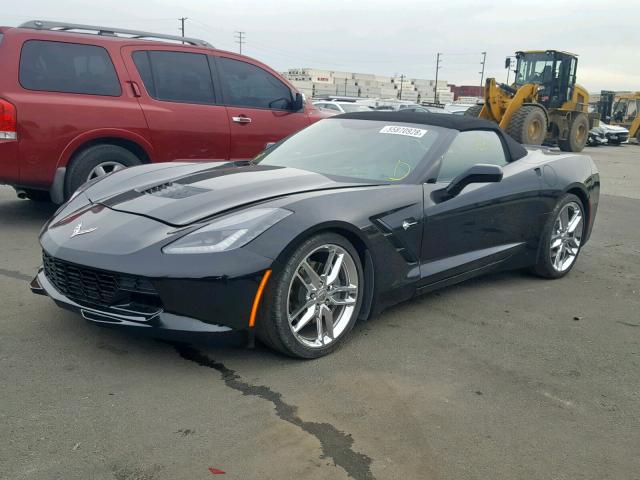 1G1YF3D74J5104577 - 2018 CHEVROLET CORVETTE S BLACK photo 2