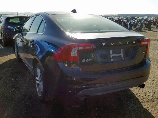 YV1612FS9D1222364 - 2013 VOLVO S60 T5 BLACK photo 3