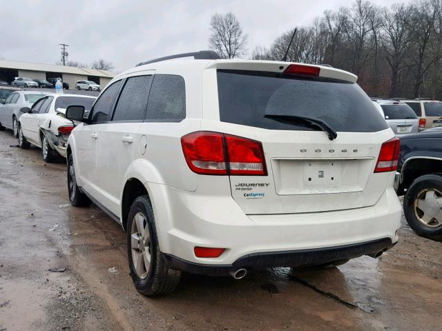 3D4PH1FG6BT548238 - 2011 DODGE JOURNEY MA WHITE photo 3