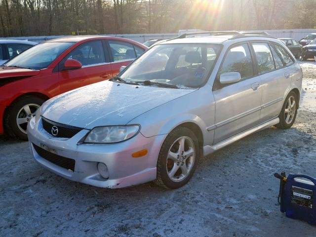 JM1BJ245021467729 - 2002 MAZDA PROTEGE PR SILVER photo 2