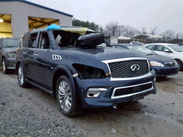 JN8AZ2NC3F9371025 - 2015 INFINITI QX80 BLUE photo 1