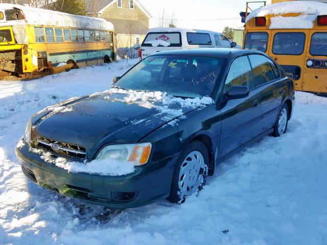 4S3BE635417213921 - 2001 SUBARU LEGACY L GREEN photo 2