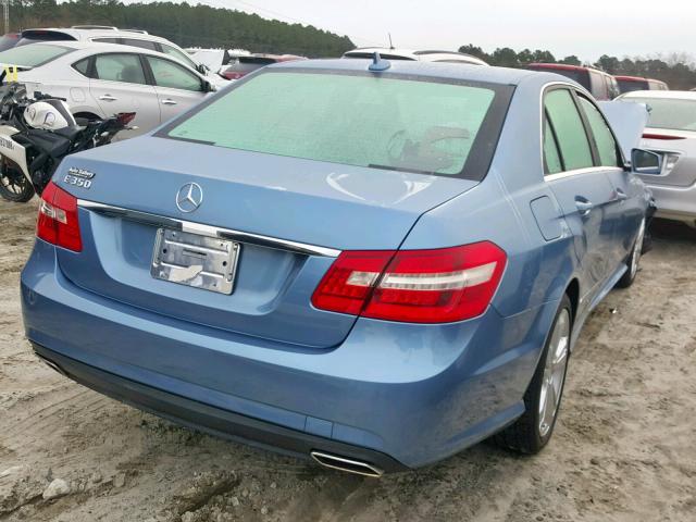 WDDHF5KB8CA589011 - 2012 MERCEDES-BENZ E 350 BLUE photo 4