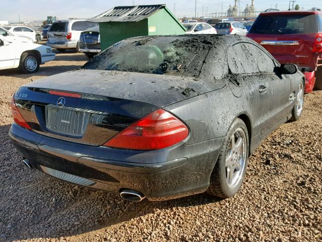 WDBSK76F54F078301 - 2004 MERCEDES-BENZ SL 600 BLACK photo 4