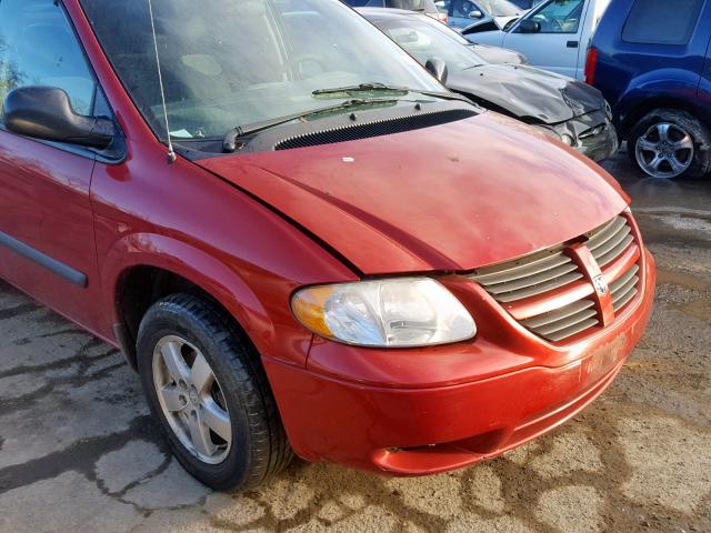 1D4GP45R95B144167 - 2005 DODGE CARAVAN SX RED photo 9