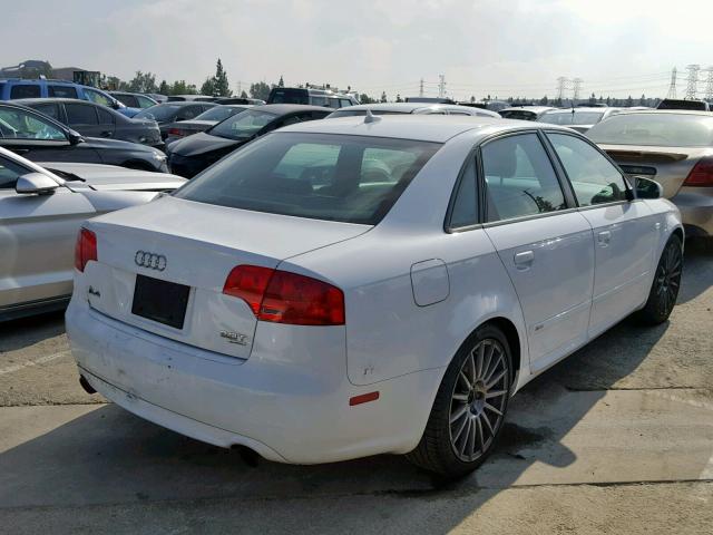 WAUEF78E08A168401 - 2008 AUDI A4 S-LINE WHITE photo 4