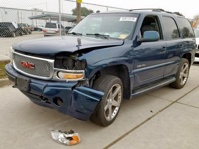 1GKEK63U75J266607 - 2005 GMC YUKON DENA BLUE photo 2