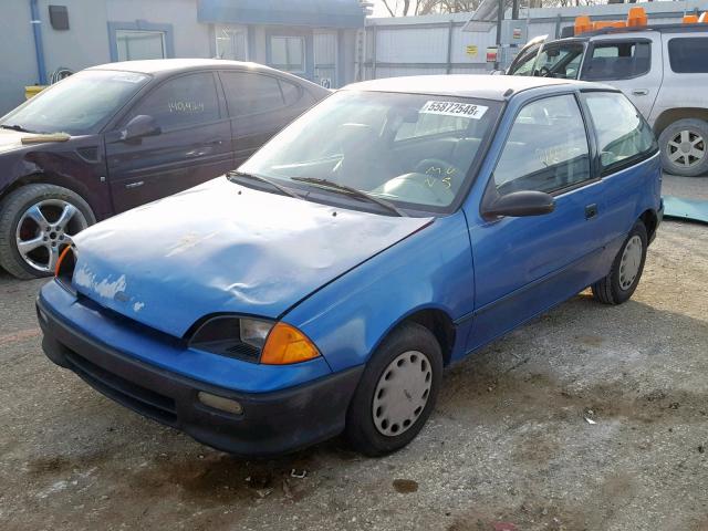 2C1MR246XP6736122 - 1993 GEO METRO BLUE photo 2