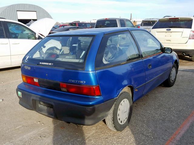 2C1MR246XP6736122 - 1993 GEO METRO BLUE photo 4