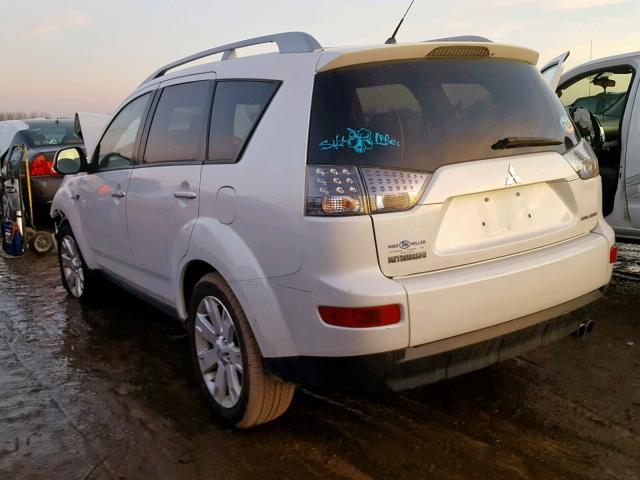 JA4MS41X68Z002691 - 2008 MITSUBISHI OUTLANDER WHITE photo 3