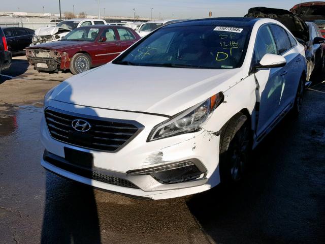 5NPE34AB5FH119193 - 2015 HYUNDAI SONATA SPO WHITE photo 2