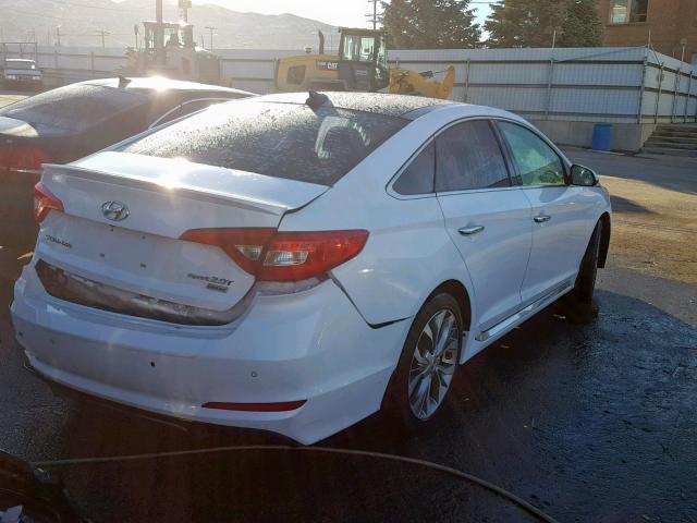 5NPE34AB5FH119193 - 2015 HYUNDAI SONATA SPO WHITE photo 4